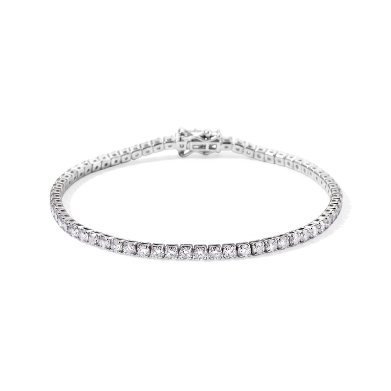 EverTrue Moissanite 6.75 ctw Forever Sparkle Tennis Bracelet in Platinum Bond (8.00 In)