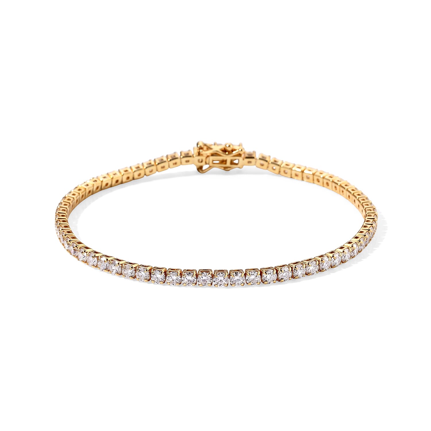 EverTrue Moissanite Tennis Bracelet in Platinum Bond (6.50 In) 5.50 ctw