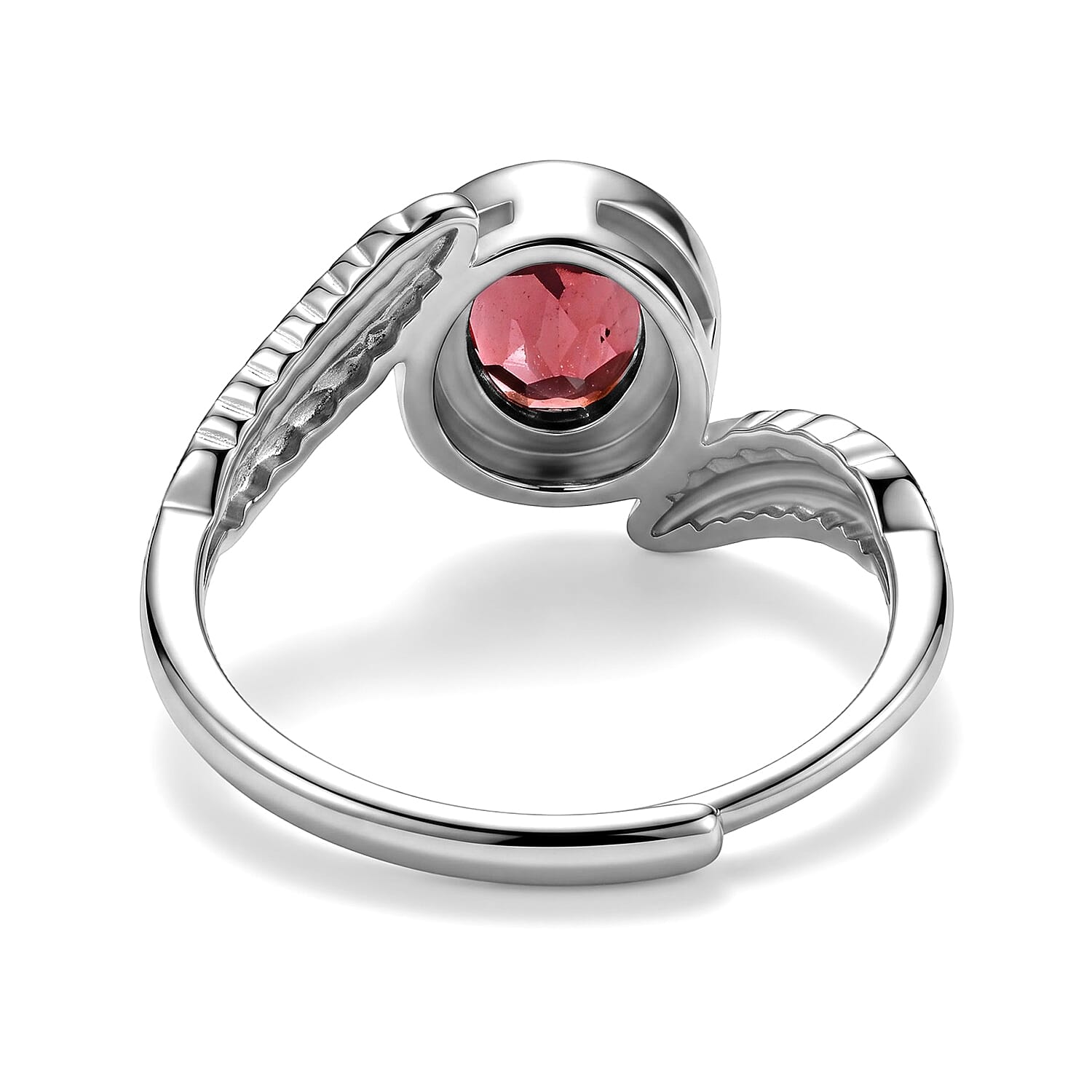 Mozambique Garnet 5.00 ctw Ring (Adjustable) in Silvertone