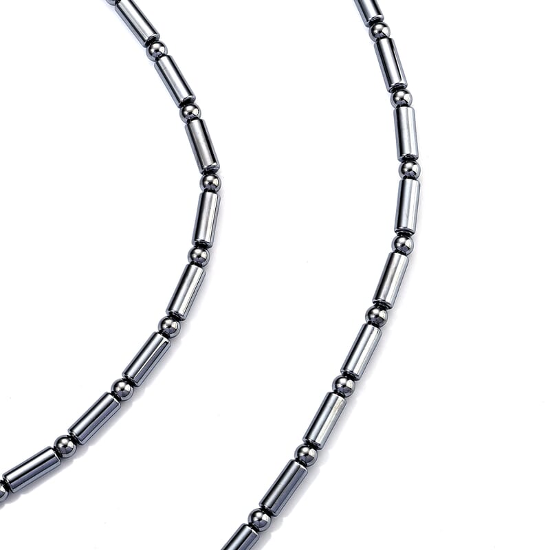 Terahertz 250.00 ctw Round and Tube Beaded Necklace (36 Inches)