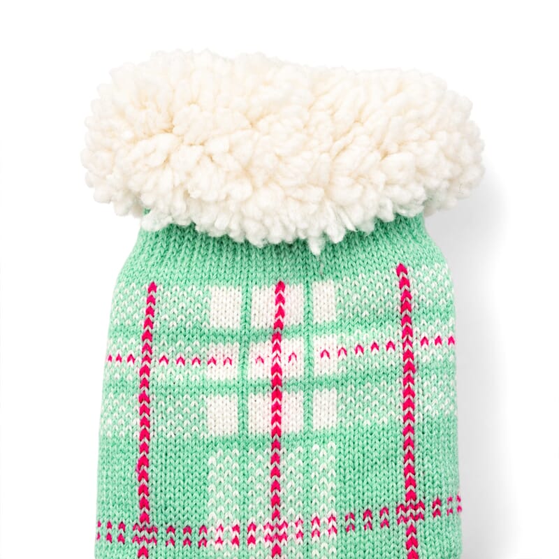 Mossimo Women's Light Green Plaid Cabin Socks
