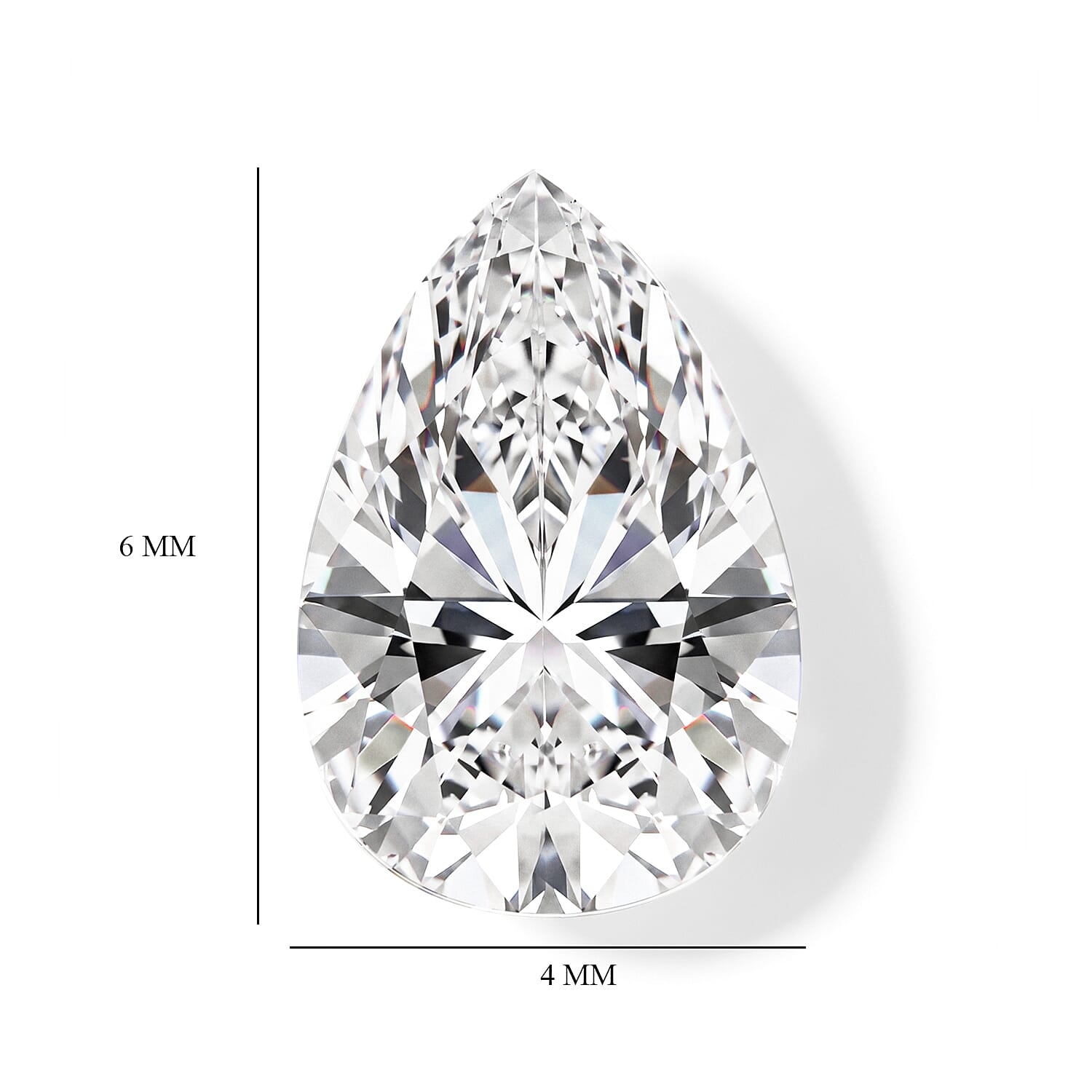 Diamond (D, SI2) (Pear 6x4mm) 0.52 ctw