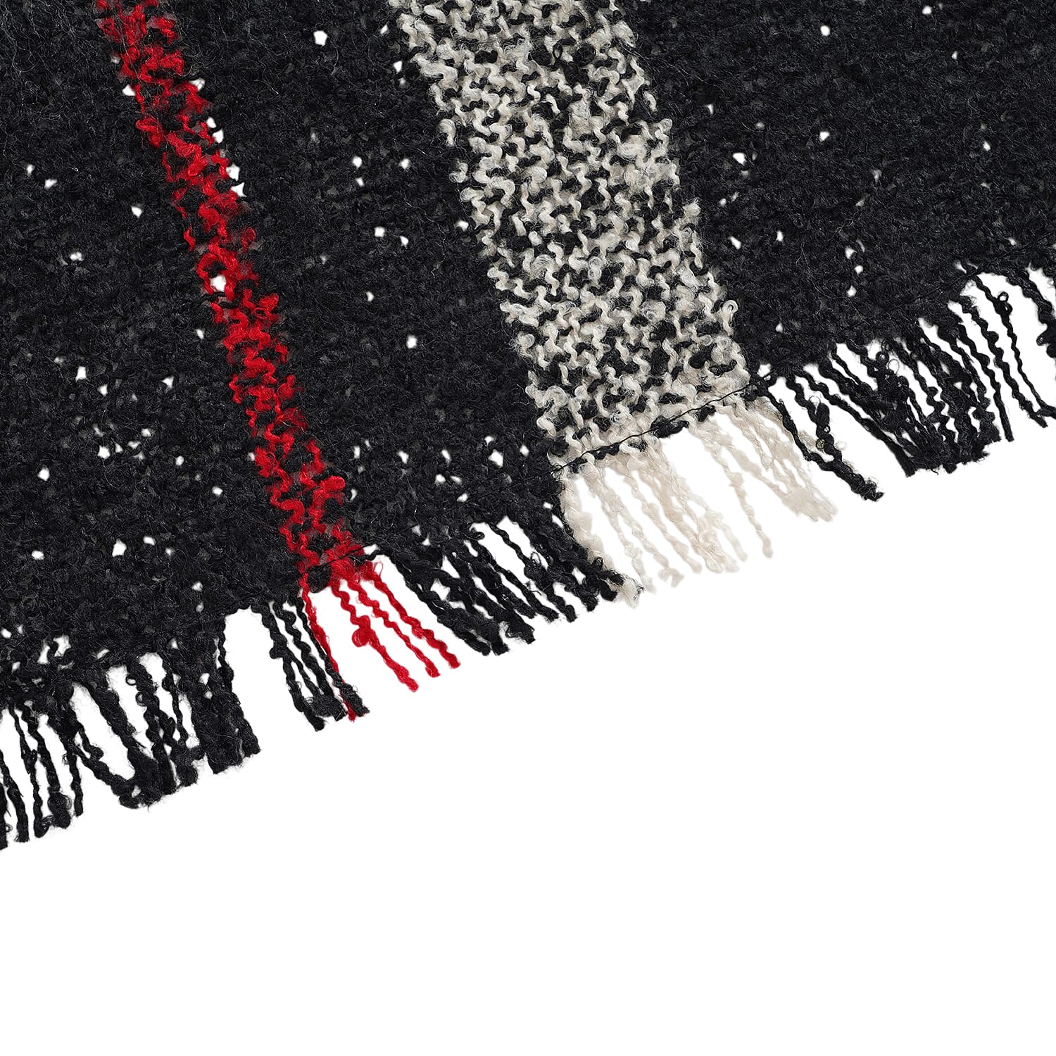 La Marey Black High Neck Shawl