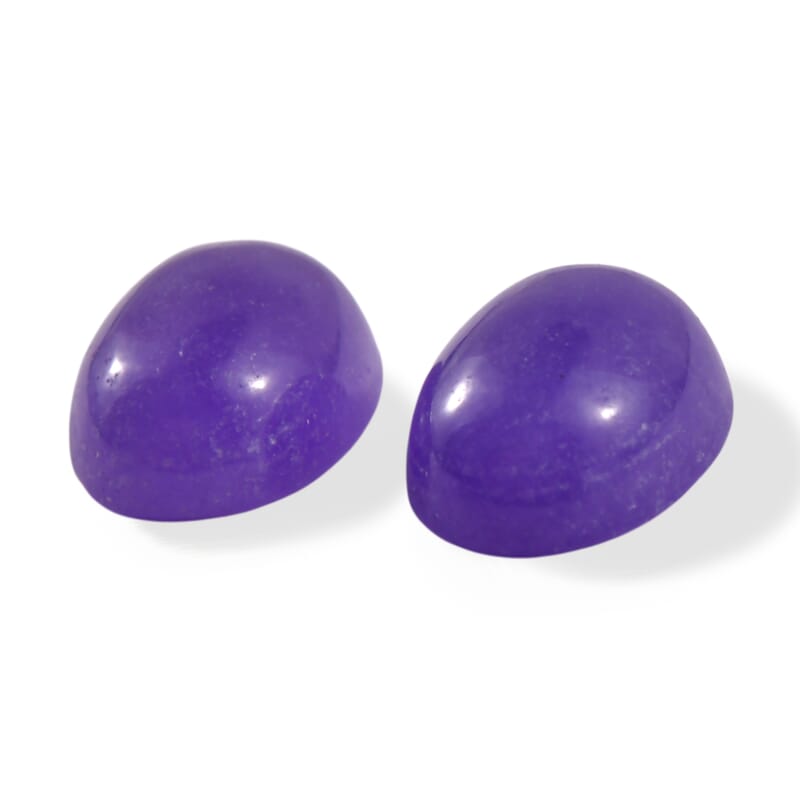 Purple Jade Set of 2 (D) (Ovl 9x7 mm) 4.70 ctw