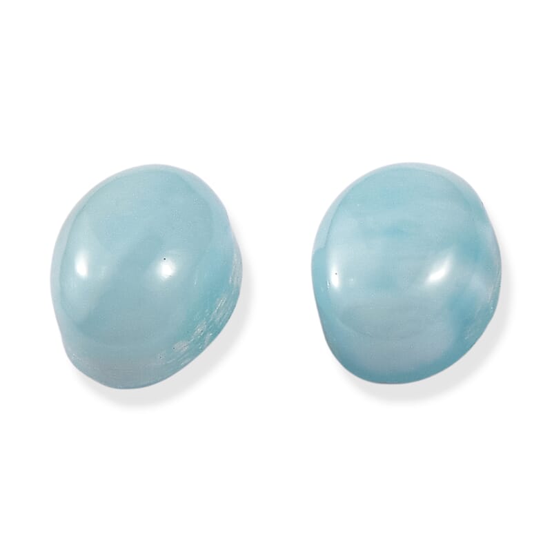 Larimar Set of 2 (Ovl 6x4 mm) 1.02 ctw