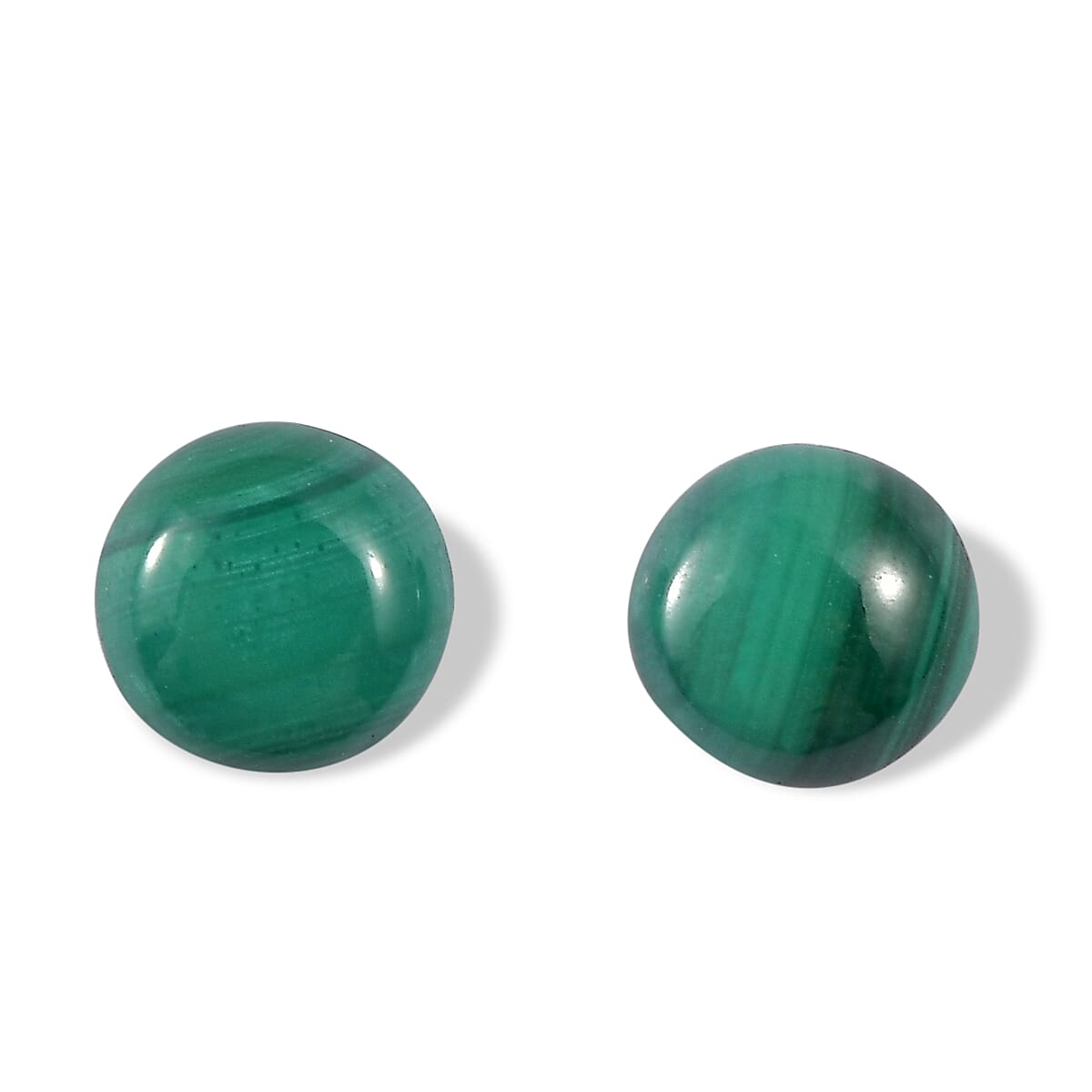 Malachite Set of 2 (Rnd 4.75 mm) 0.62 ctw