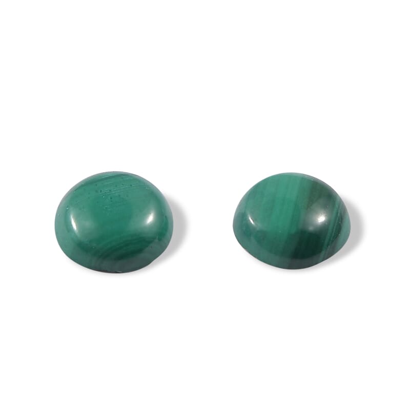 Malachite Set of 2 (Rnd 4.75 mm) 0.62 ctw