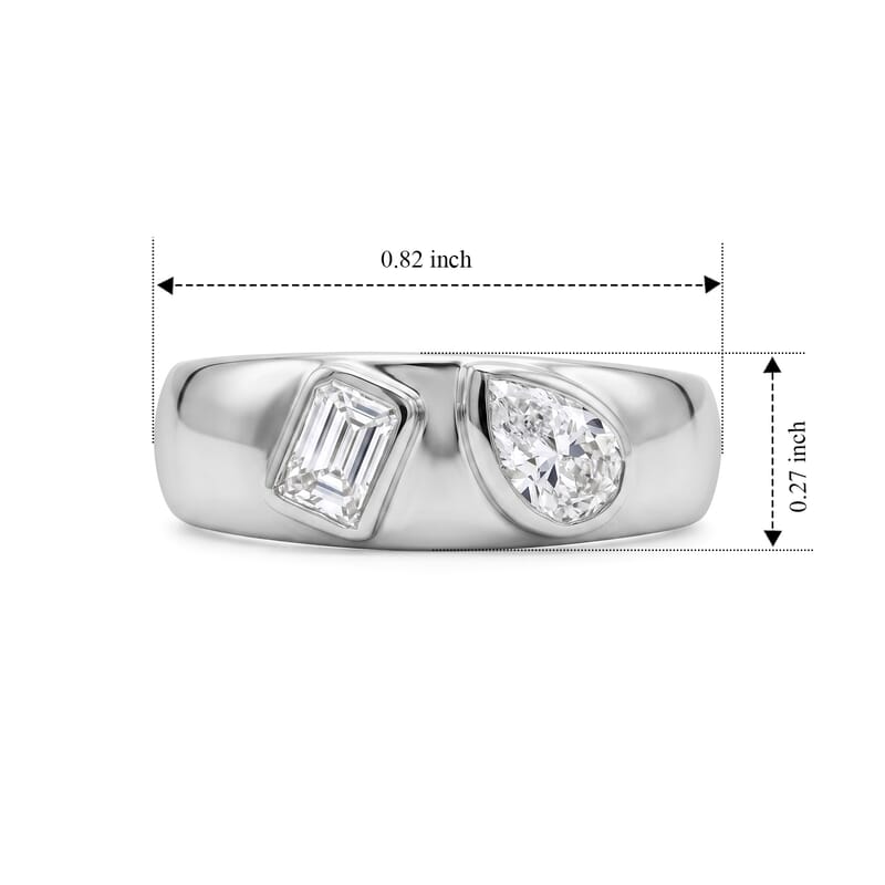Luxuriant Lab Grown Diamond E-F VS 1.00 ctw Ring in Rhodium Over Sterling Silver (Size  8.0)