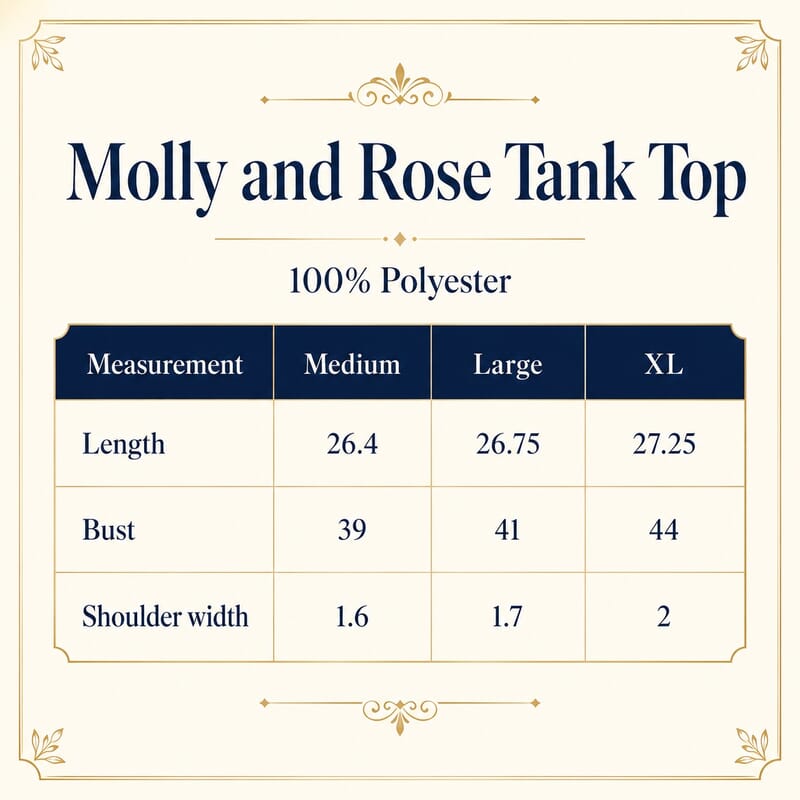 Molly and Rose Black Tank Top S