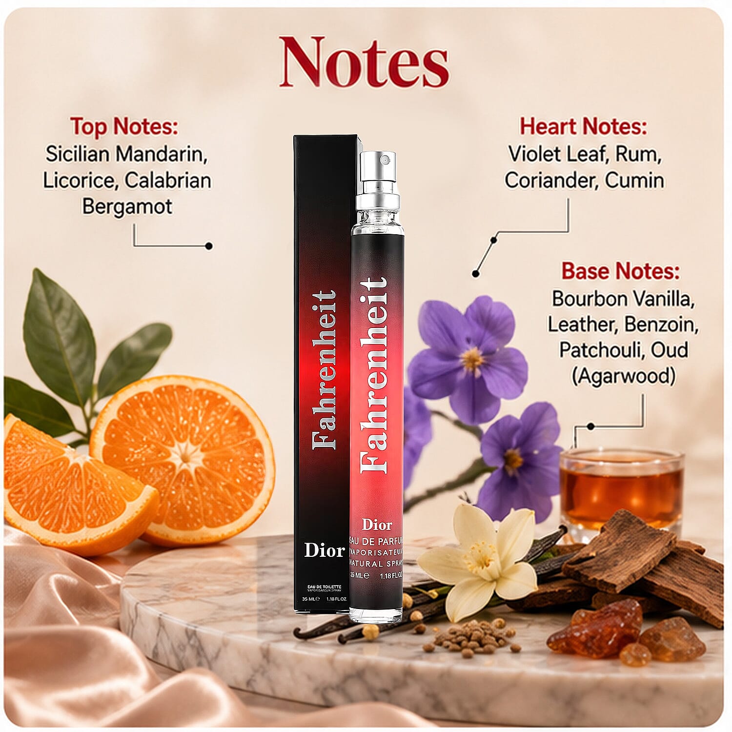 Dior FahrenheitDIFAREDP.35ML: Dior Fahrenheit Eau De Parfum Spray 35ml./1.18 oz