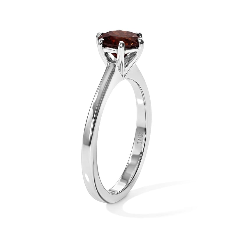 Red Diamond I3 1.00 ctw Timeless Flame Ring in 10K White Gold (Size  5.0)