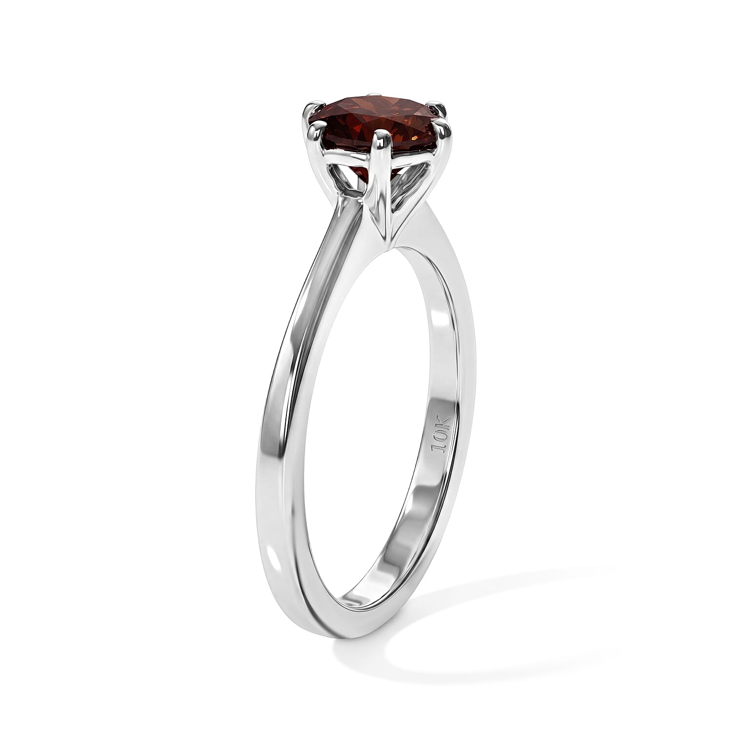 Red Diamond I3 1.00 ctw Timeless Flame Ring in 10K White Gold (Size 6.0)