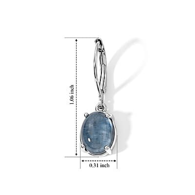 EverTrue Santa Maria Aquamarine 5.40 ctw Earrings in Platinum Bond