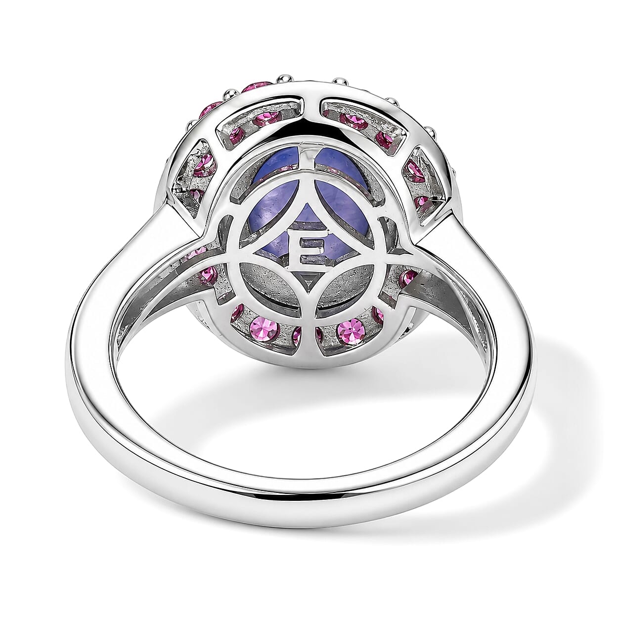 EverTrue Tanzanite and Orissa Rhodolite Garnet 3.65 ctw Ring in Platinum Bond (Size 5.0)