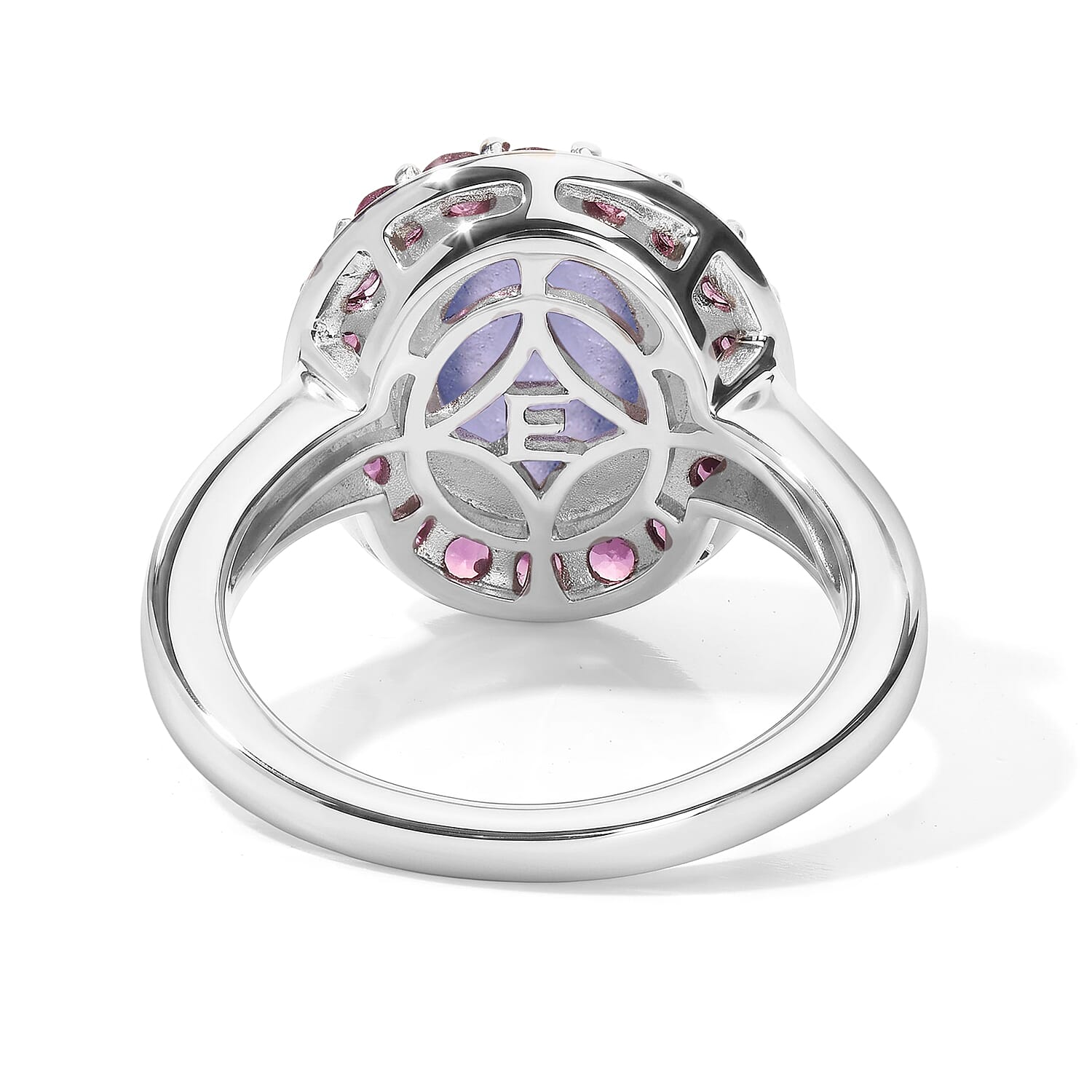EverTrue Tanzanite and Orissa Rhodolite Garnet 3.65 ctw Ring in Platinum Bond (Size 6.0)