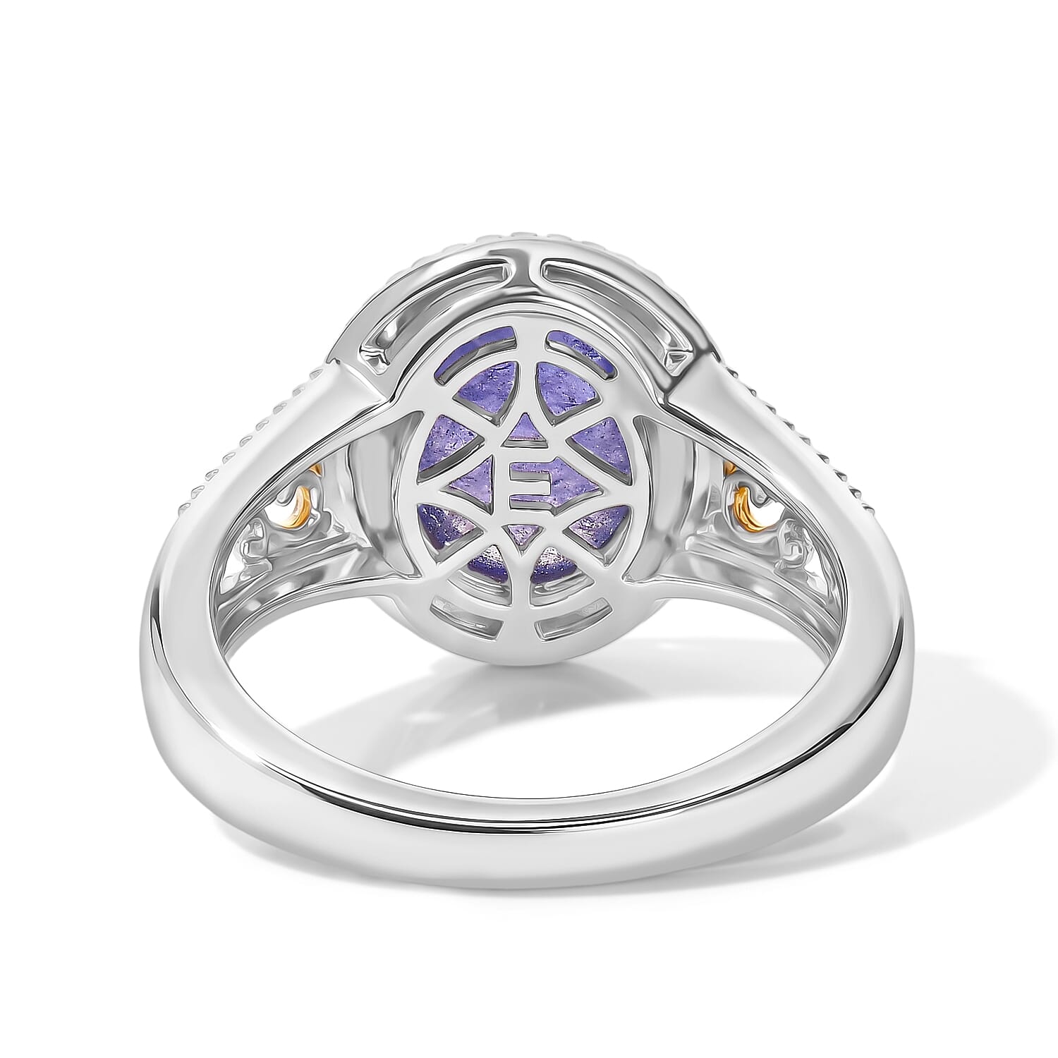EverTrue Tanzanite 3.75 ctw Solitaire Ring in 18K YG Plated and Platinum Bond (Size 5.0)