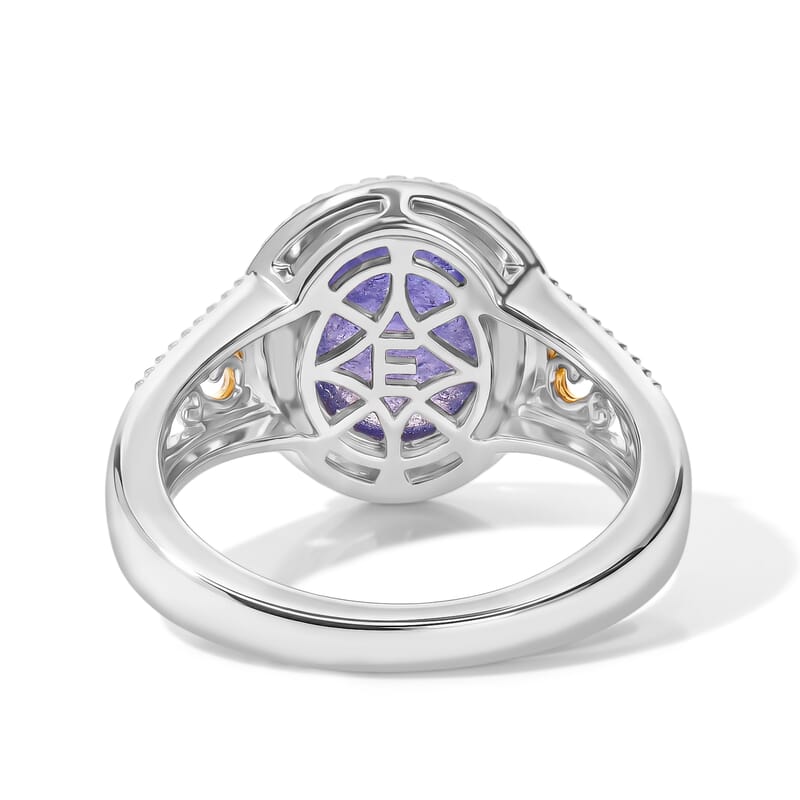 EverTrue Tanzanite 3.75 ctw Solitaire Ring in 18K YG Plated and Platinum Bond (Size 5.0)