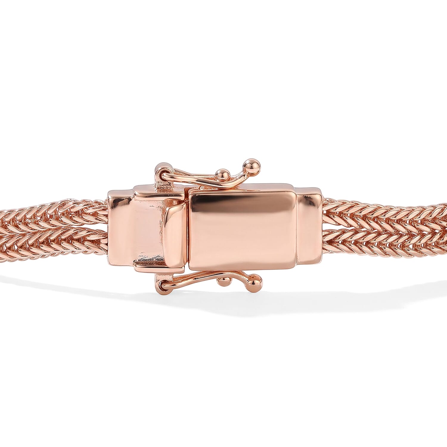 EverTrue Kunzite and White Zircon 23.60 ctw Imperial Grandeur Bracelet in 18K Rose Gold Plated 8.00 Inches
