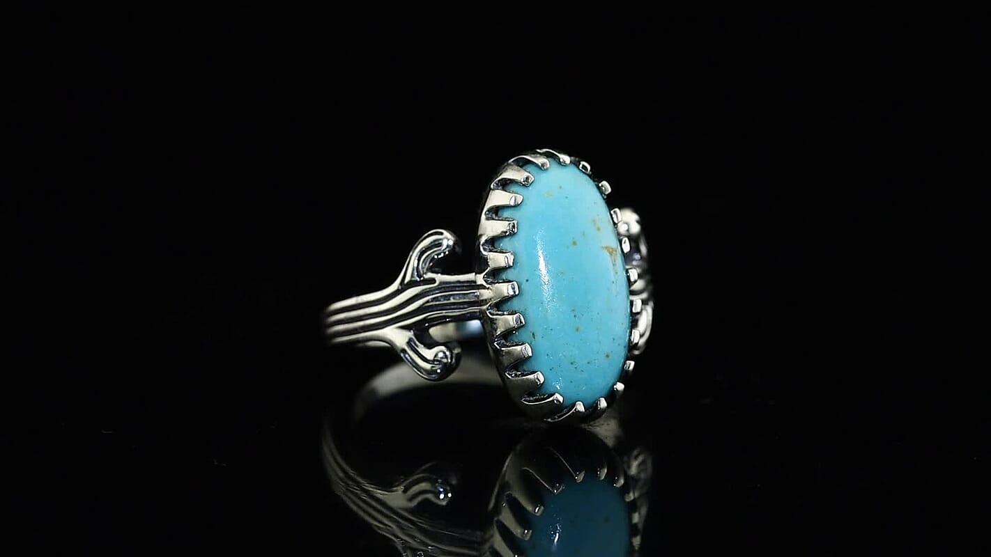 D''Joy Artisan Crafted Premium Tahoe Nevada Turquoise 4.40 ctw Ring in Sterling Silver (Size 7.0)