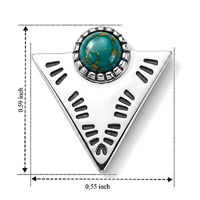D'Joy Artisan Crafted Premium Tahoe Nevada Turquoise 0.60 ctw Earrings in Sterling Silver
