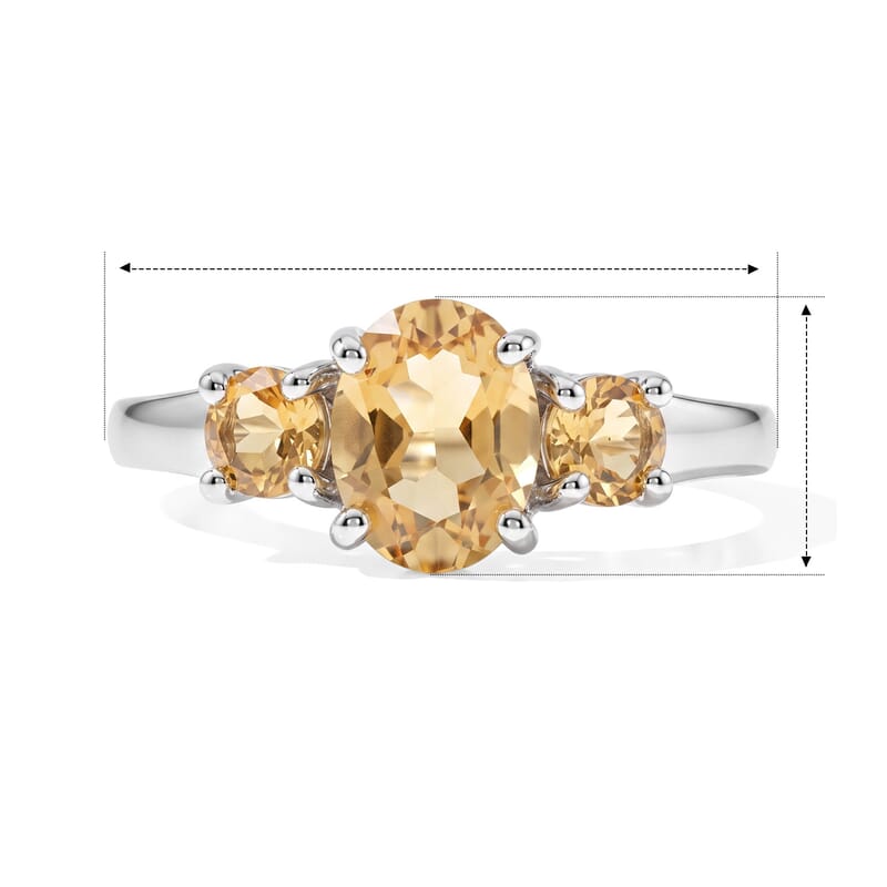 Brazilian Citrine 2.00 ctw Ring in Sterling Silver (Size 8.0)