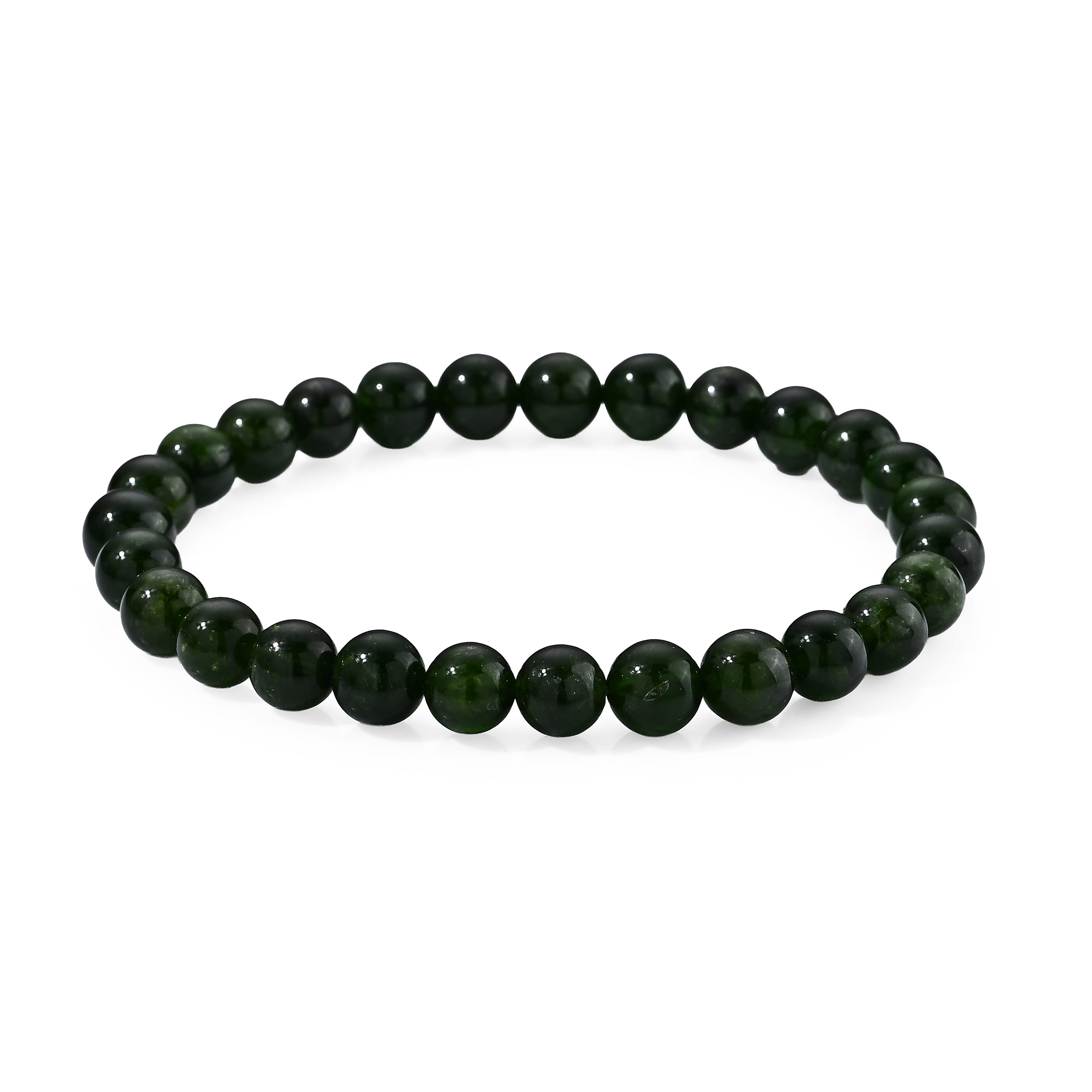 Chrome Diopside 75.00 ctw Beaded Stretch Bracelet