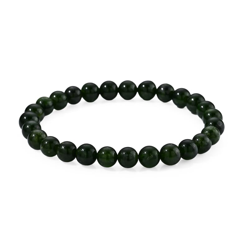 Chrome Diopside 75.00 ctw Beaded Stretch Bracelet