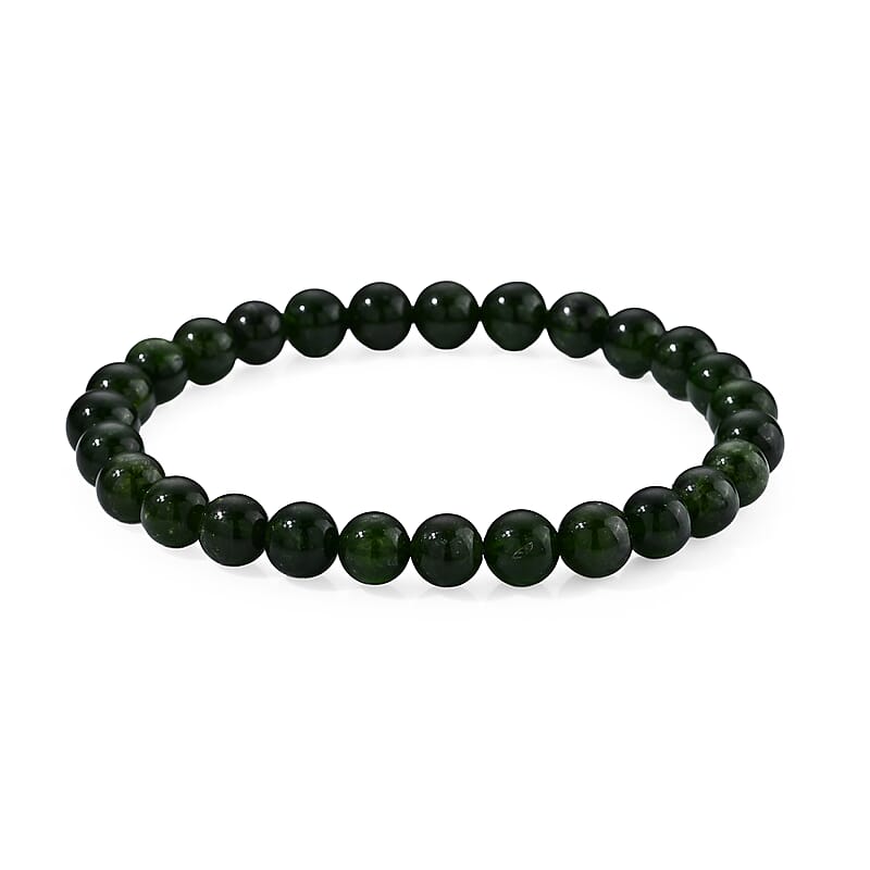 Chrome Diopside 75.00 ctw Beaded Stretch Bracelet