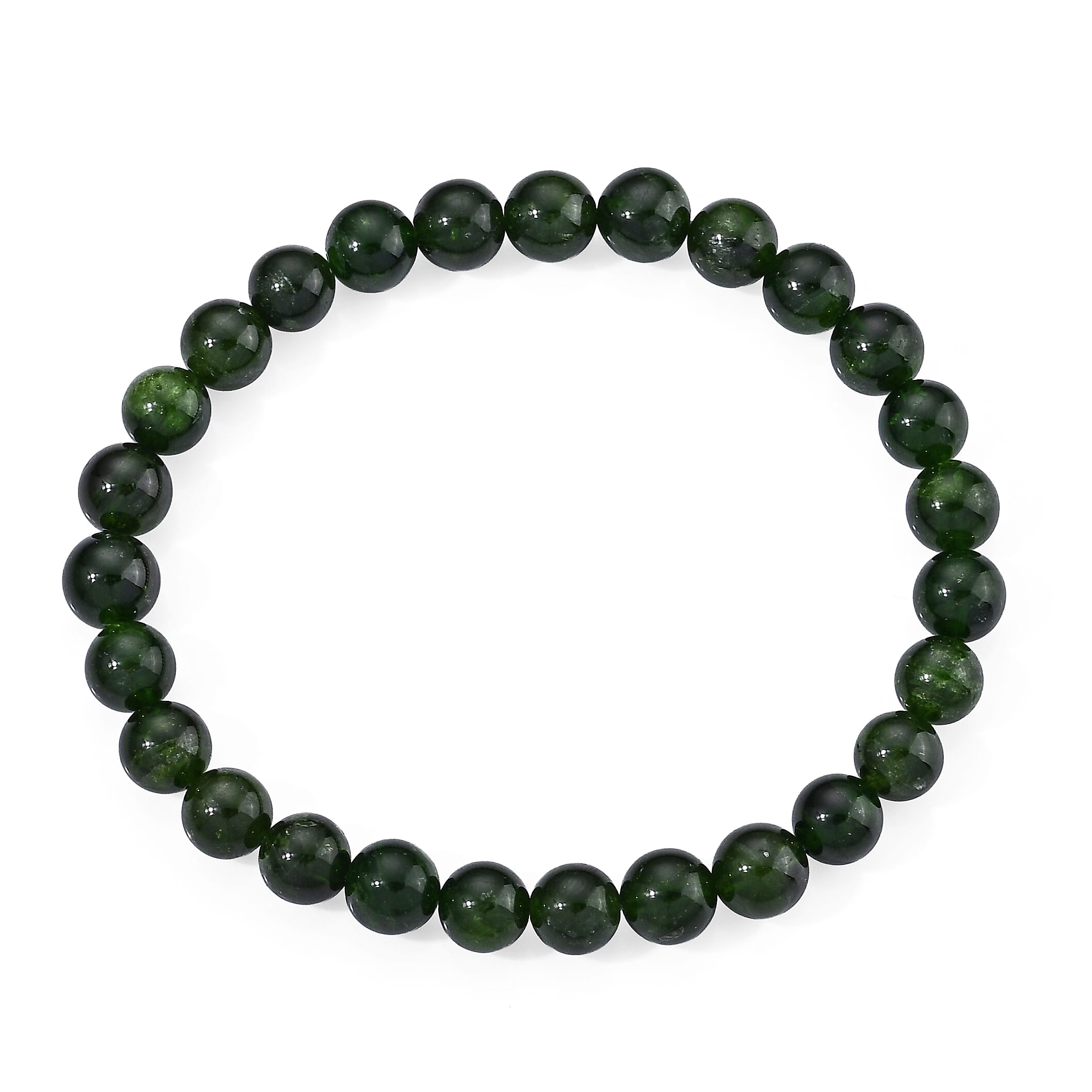 Chrome Diopside 75.00 ctw Beaded Stretch Bracelet