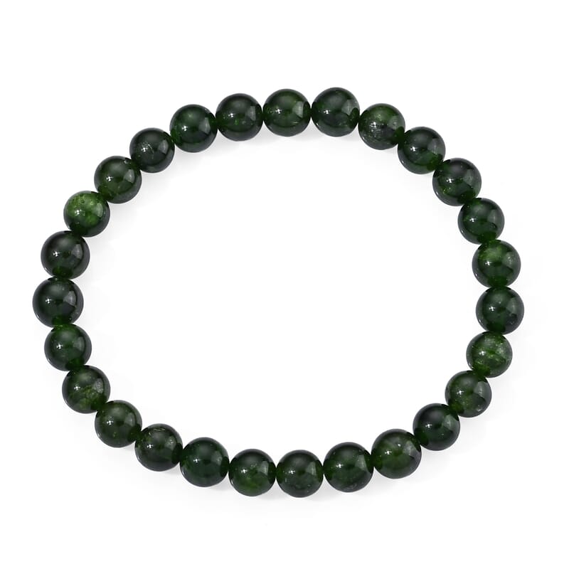 Chrome Diopside 75.00 ctw Beaded Stretch Bracelet