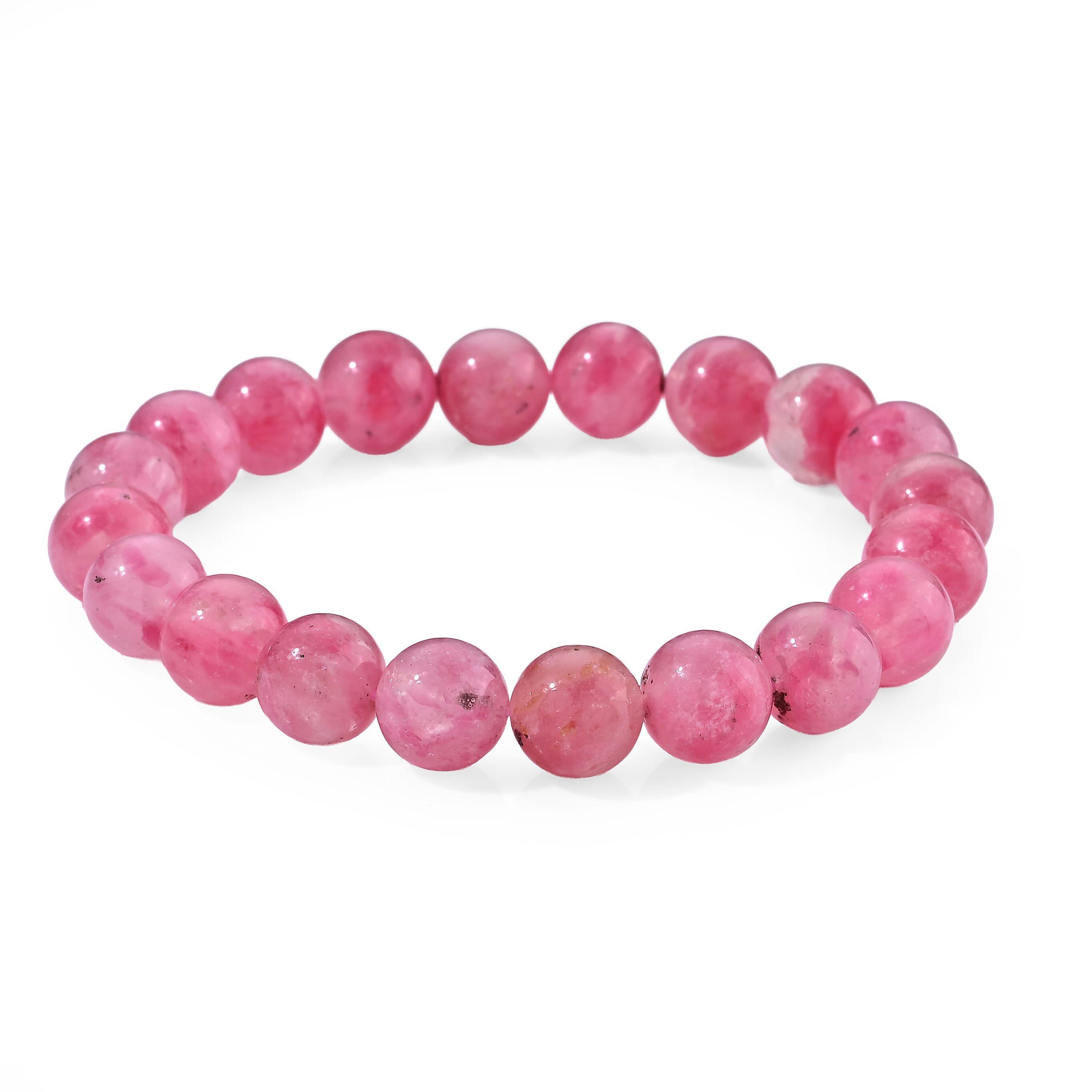 Rhodochrosite 120.00 ctw Beaded Stretch Bracelet