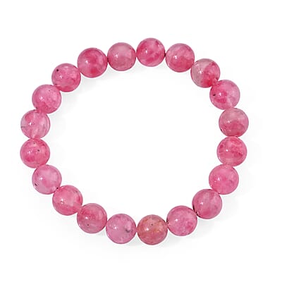 Rhodochrosite 120.00 ctw Beaded Stretch Bracelet