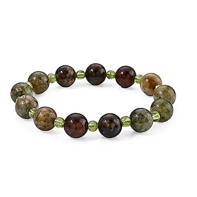 Green Garnet ,  Peridot  Stone Bracelet 140.00 140.00 ctw