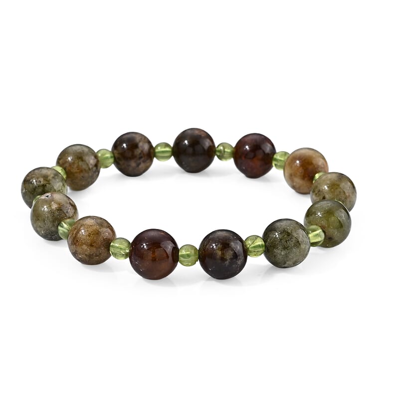 Green Garnet ,  Peridot  Stone Bracelet 140.00 140.00 ctw
