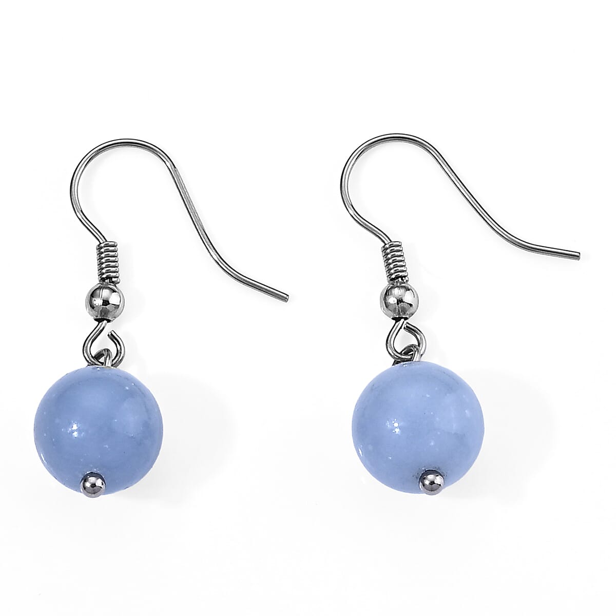 Angelite 20.00 ctw Earrings in Stainless Steel
