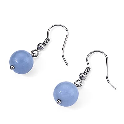 Angelite 20.00 ctw Earrings in Stainless Steel