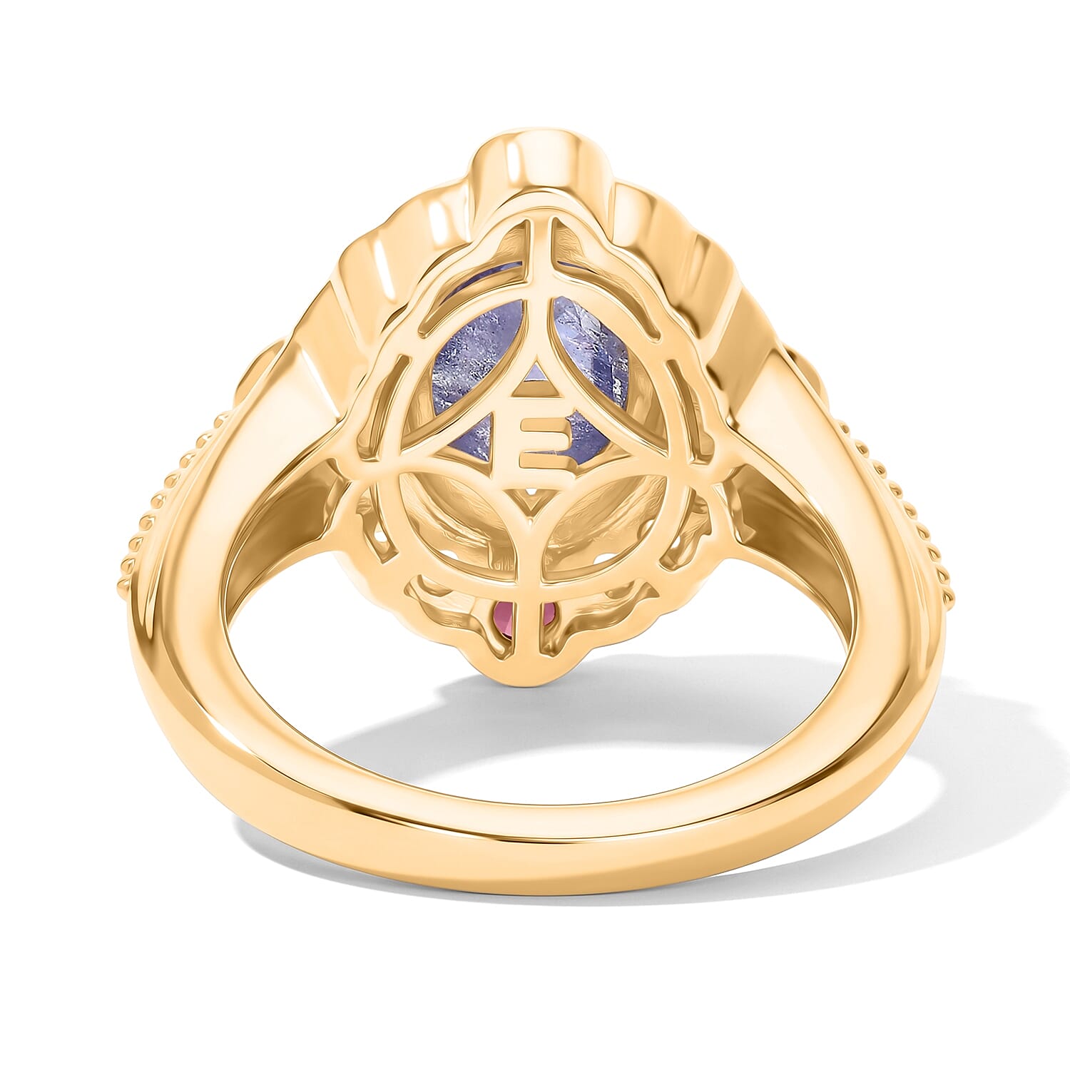 EverTrue Tanzanite and Multi Gemstone 3.30 ctw Ring in 18K YG Plated (Size 5.0)