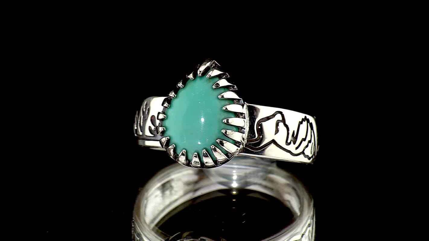 D''Joy Artisan Crafted Premium Tahoe Nevada Turquoise 2.30 ctw Solitaire Ring in Sterling Silver (Size 7.0)