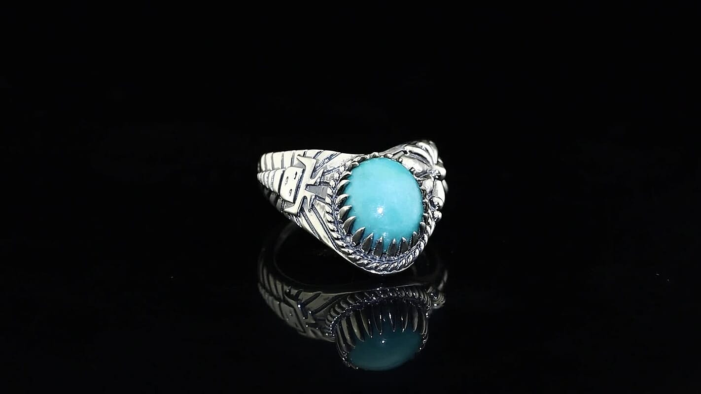 D''Joy Artisan Crafted Premium Tahoe Nevada Turquoise 4.30 ctw Ring in Sterling Silver (Size 7.0)