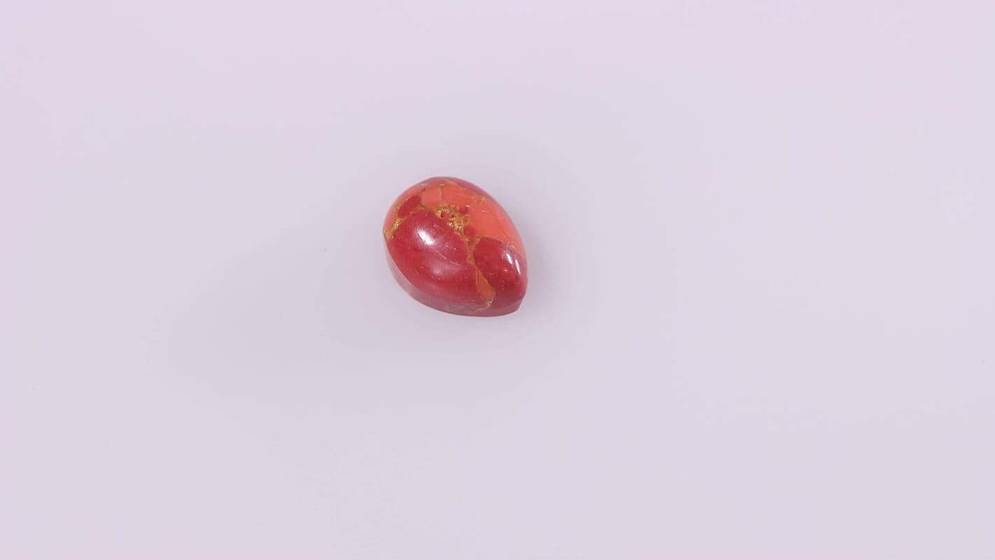 Mojave Orange Turquoise (Pear 8x6 mm) 0.84 ctw