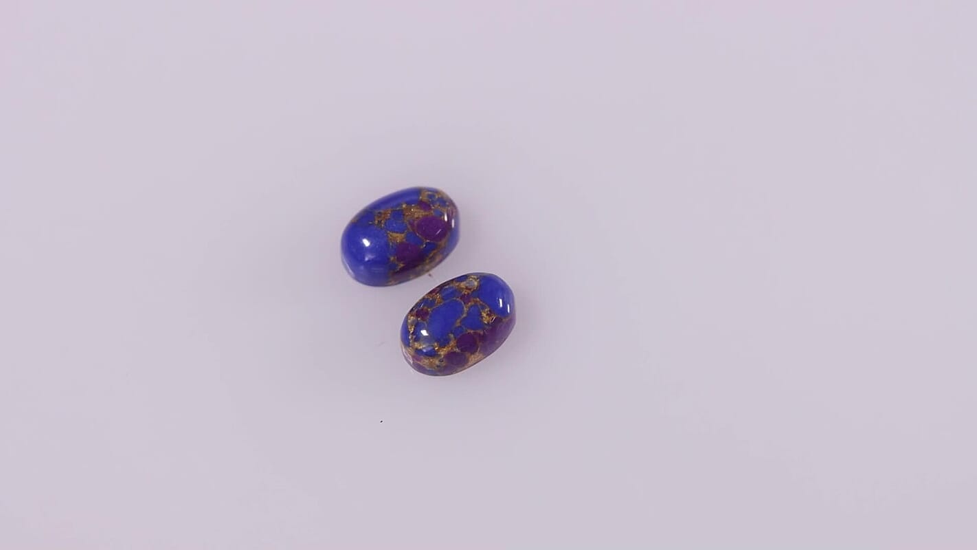 Mojave Purple Turquoise Set of 2 (Ovl 6x4 mm) 0.87 ctw