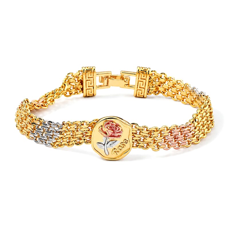 Enameled Bracelet in Goldtone (6.50 In)