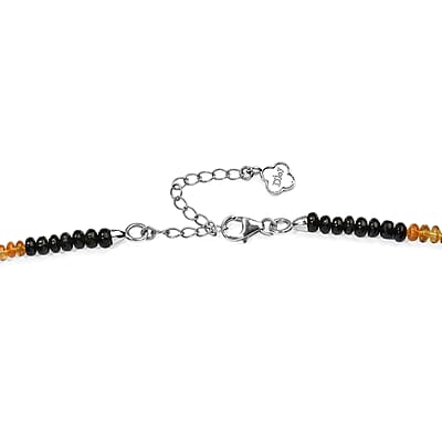 D'Joy AAA Multi-Tourmaline 64.00 ctw Beaded Necklace in Rhodium Over Sterling Silver 18 Inches