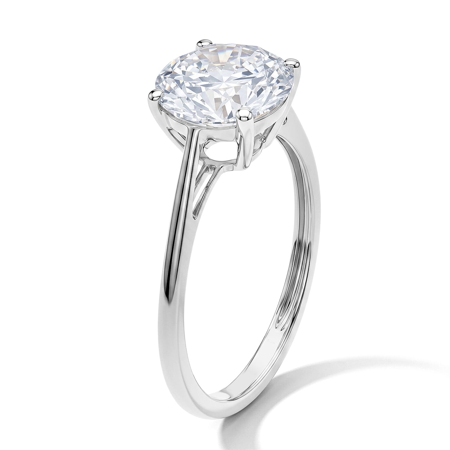 SGL Certified Luxuriant Lab Grown Diamond E-F VS 3.00 ctw Ring in 10K White Gold (Size  7.0)