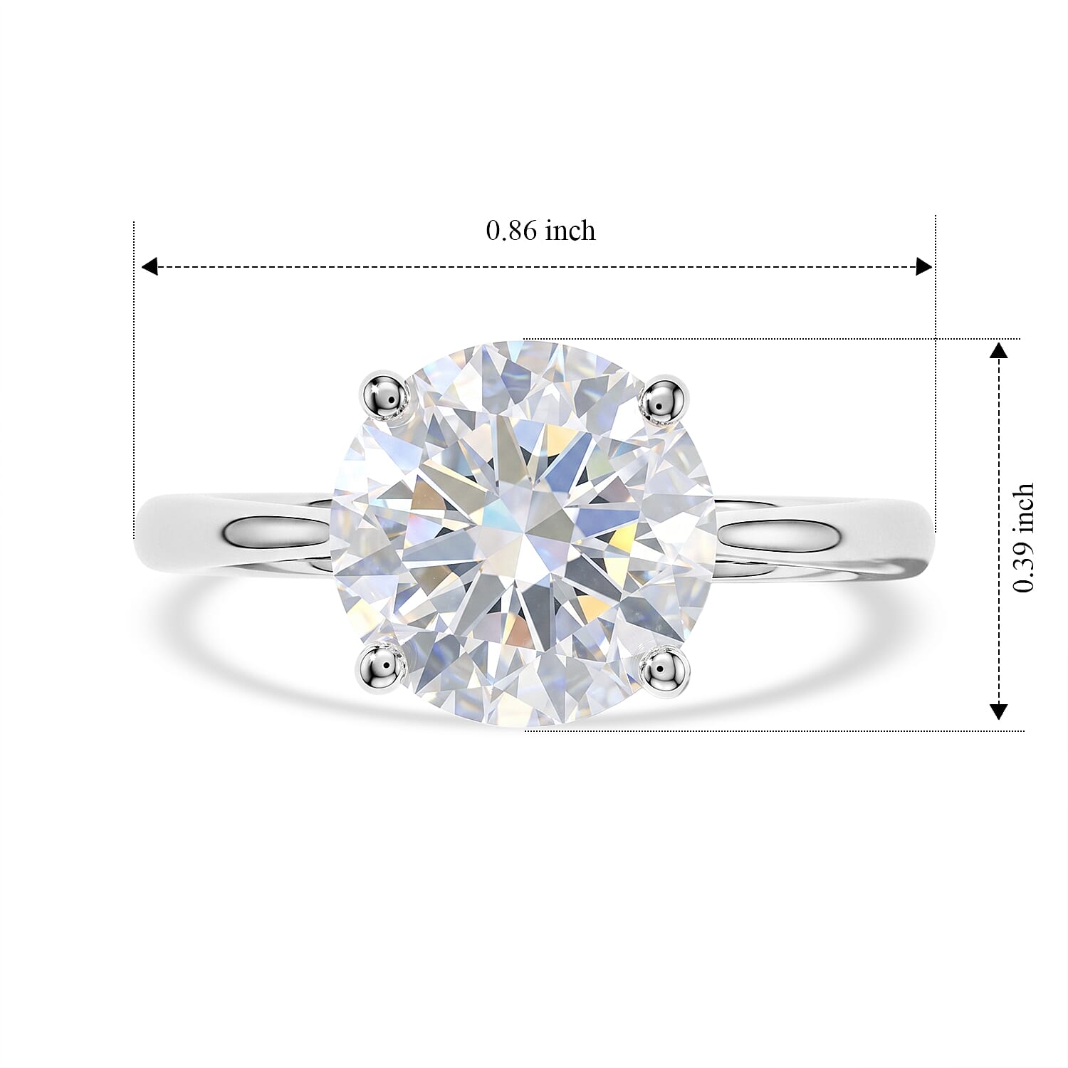 SGL Certified Luxuriant Lab Grown Diamond E-F VS 3.00 ctw Ring in 10K White Gold (Size  7.0)