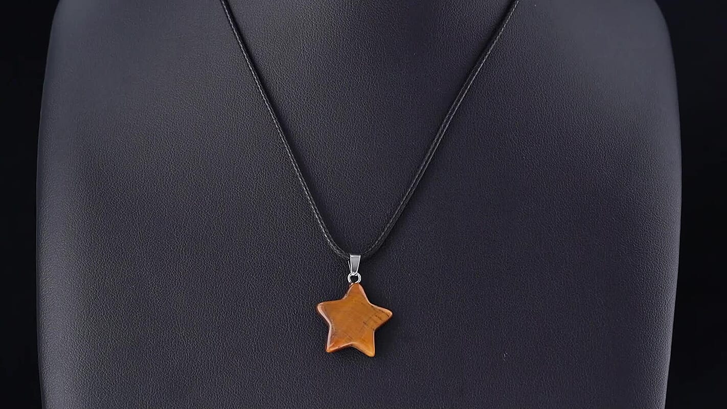 Unakite 25.00 ctw Pendant in Stainless Steel with Cord Necklace (Adjustable)