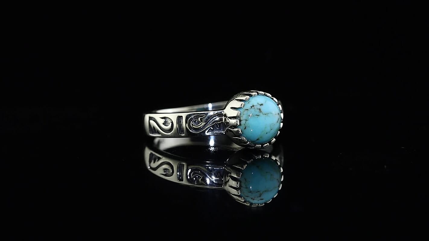 D''Joy Artisan Crafted Tahoe Nevada Turquoise 1.40 ctw Ring in Sterling Silver (Size 7.0)