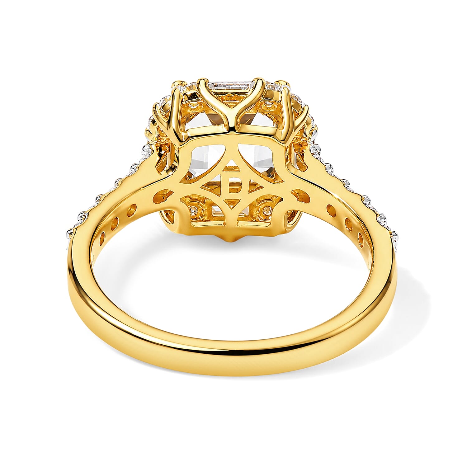 D'Joy AAA Turkizite, Moissanite Ring in 18K YG Vermeil Over Sterling Silver (Size 6.0) 2.77 ctw