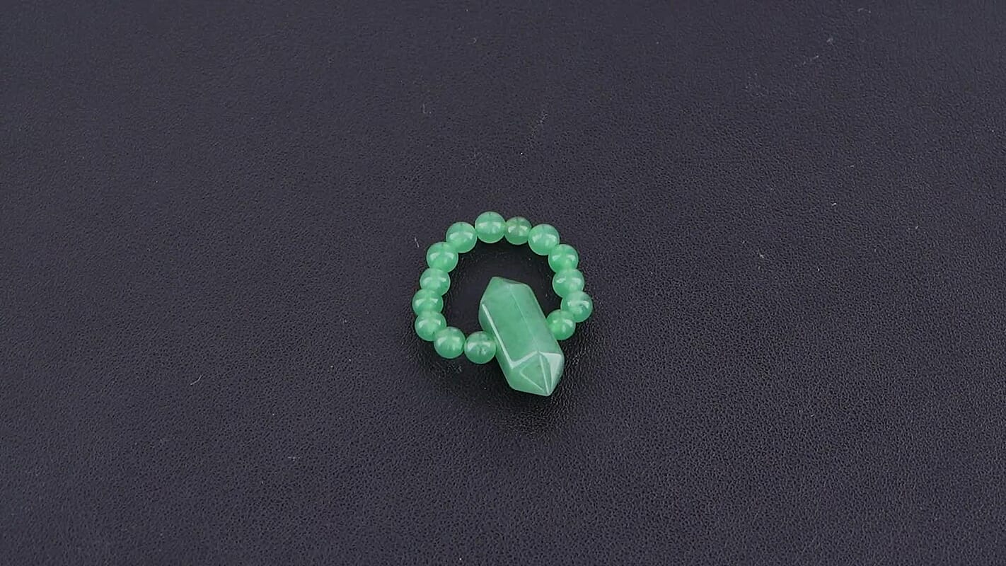African Amethyst 22.00 ctw Beaded Stretch Ring