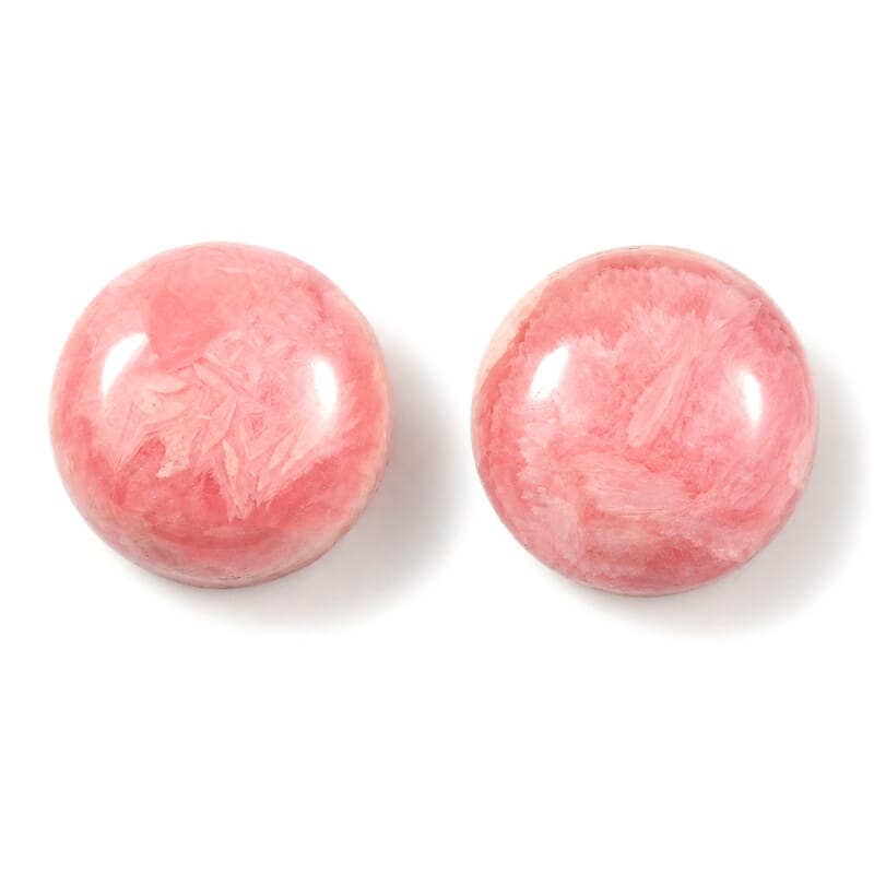 Rhodochrosite Set of 2 (Rnd 7 mm) 3.16 ctw